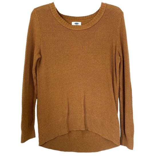 Old Navy Sienna Brown Scoop Neck Knit Long Sleeve Sweater Size Medium - Picture 1 of 4